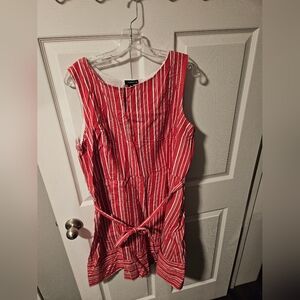 Lands' End Red Tie Dress